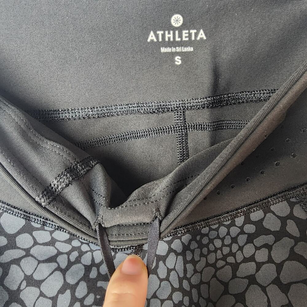 Athleta Crocodile Stealth TruCool High Rise Black Capri Leggings | Women's Small - Picture 4 of 13